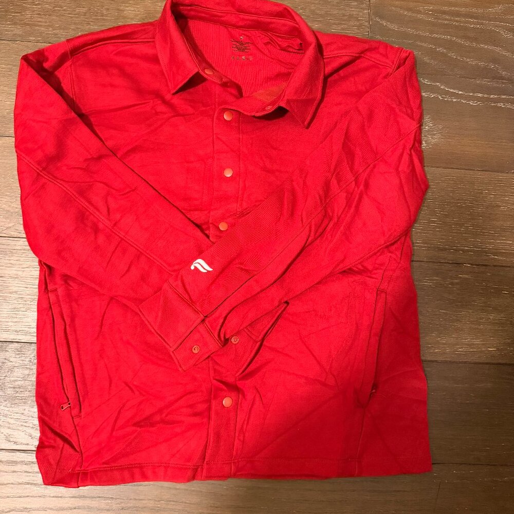 Men's Fabletics Red Shacket Size Medium Red